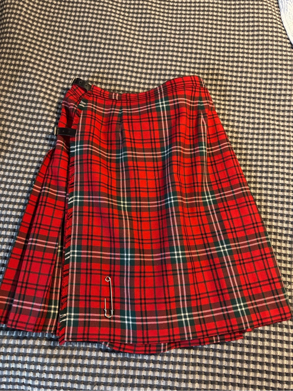 Hector Russell Kiltmaker Vintage Red Royal Stewart Tartan Wool Kilt